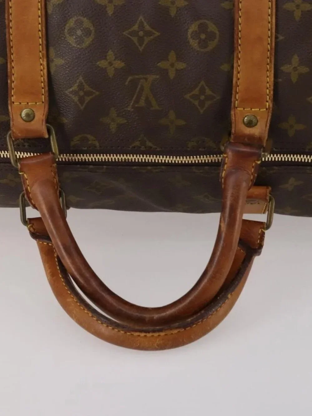LOUIS VUITTON Monogram Keepall Bandouliere 60 Boston Bag M41412 LV Auth 187517